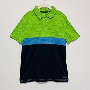 Tek Gear Blue And Green Polo Shirt   Boys Size M (10-12)